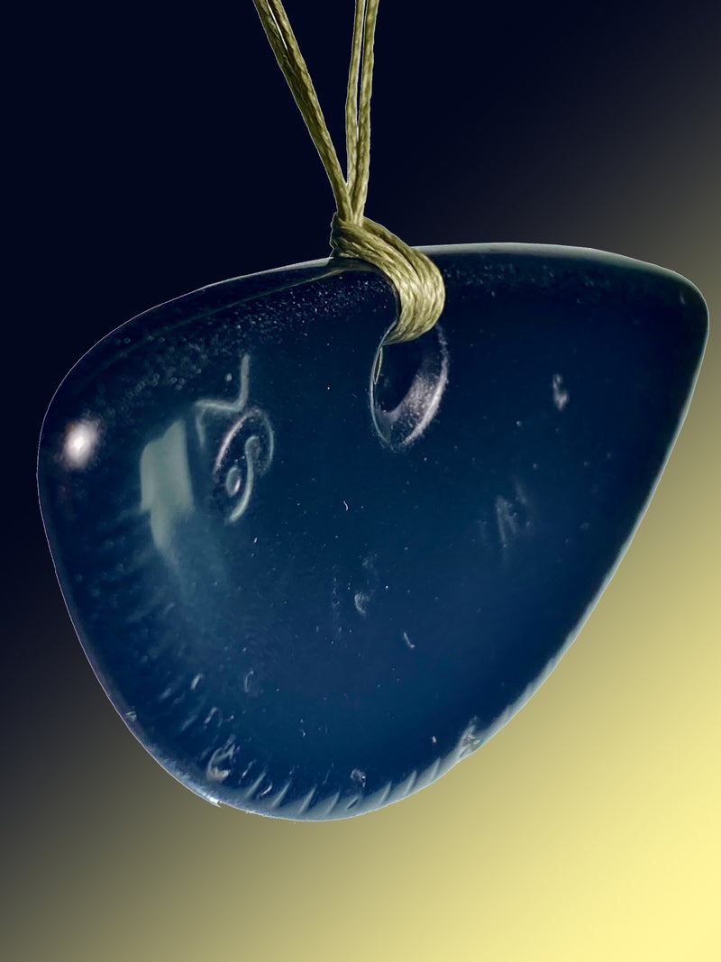 Half Round Nightscape Pendant in Black