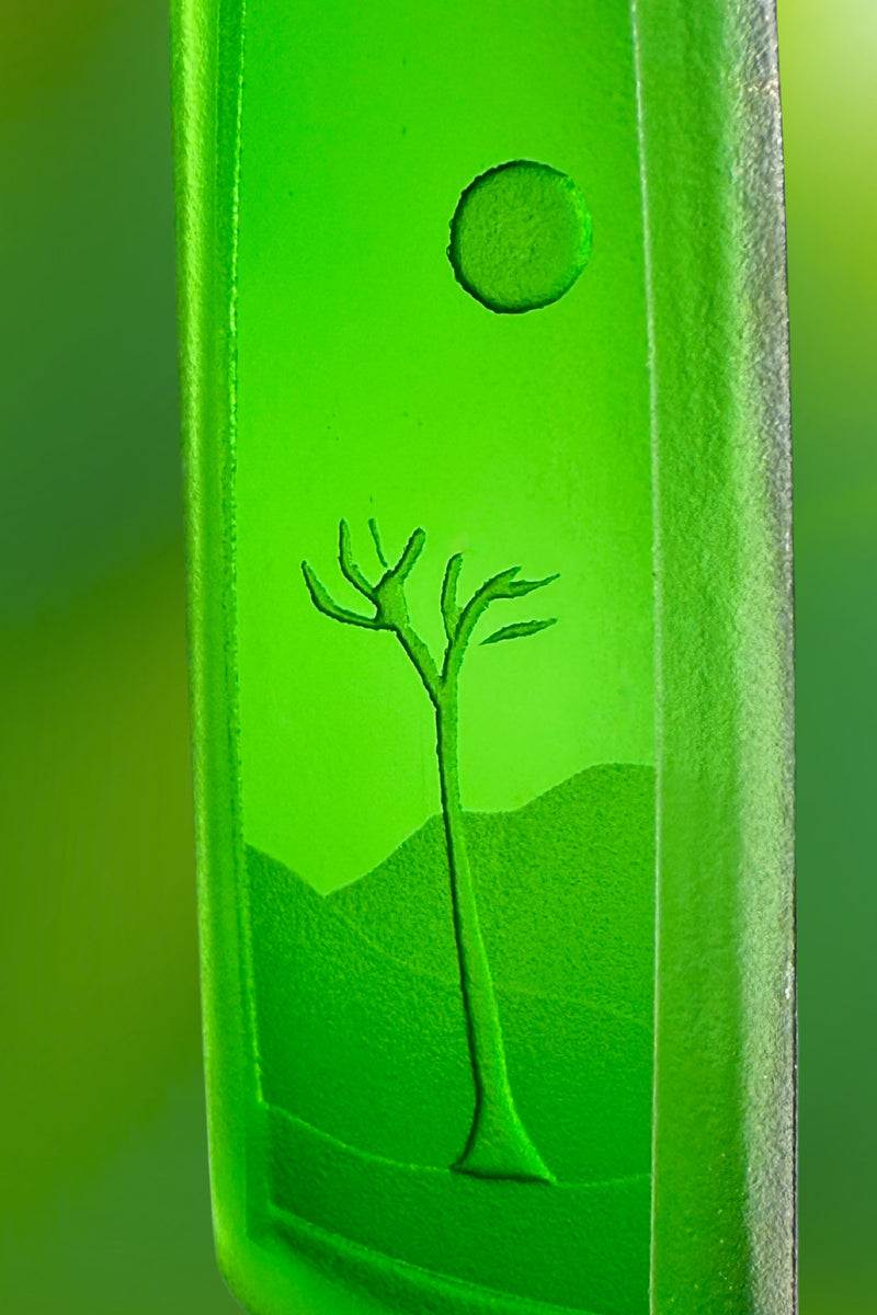 Green Lone Tree Pendant