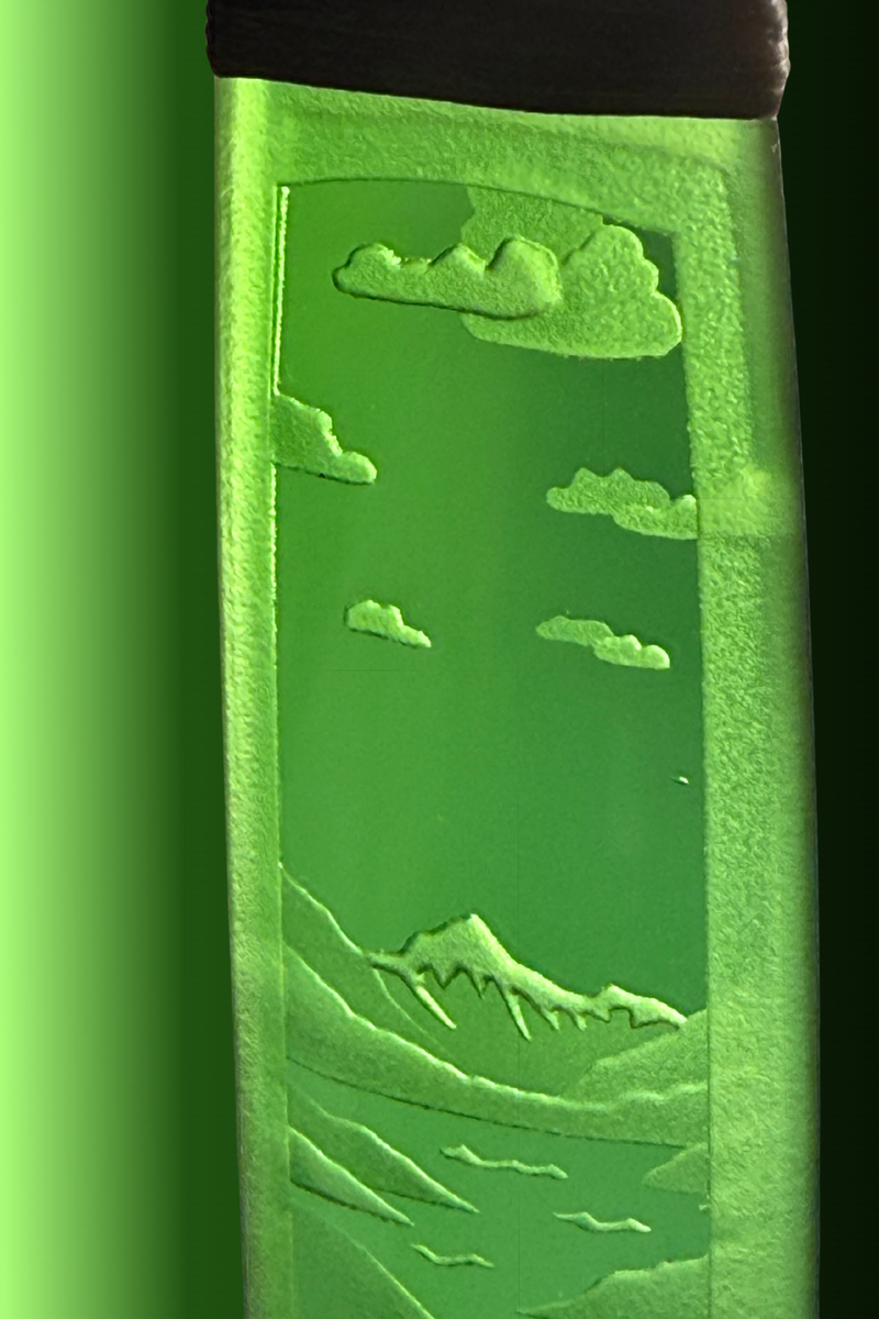 Green Cloudy Landscape Pendant