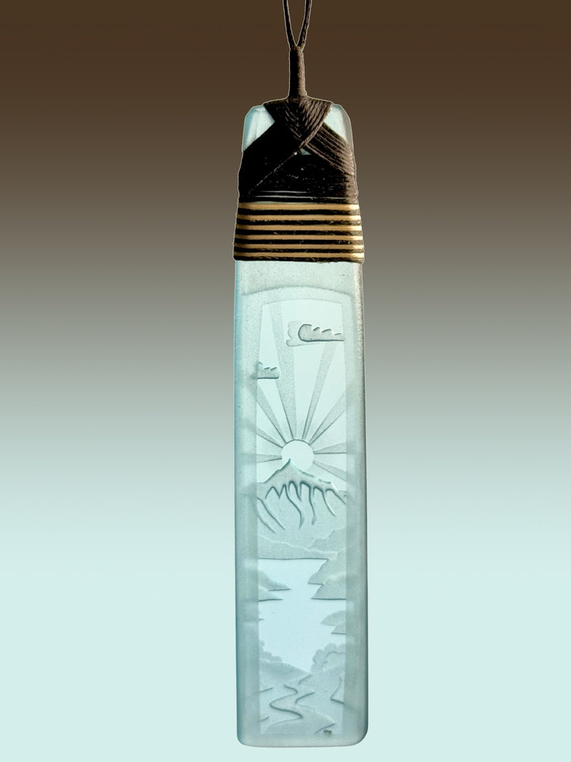 Long Sunburst Landscape Pendant