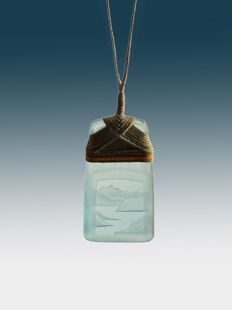 Little Mountain and Lake Landscape Pendant