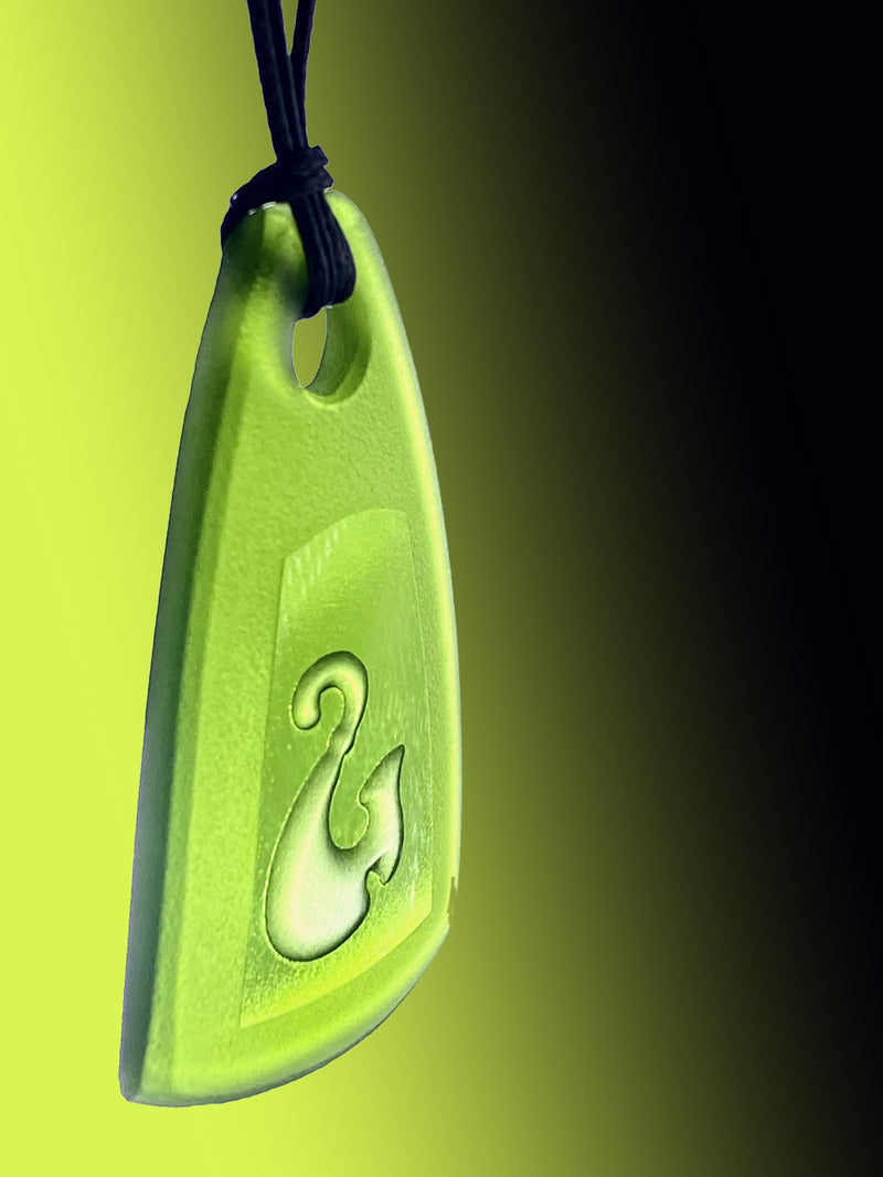 Little Warm Green Hei Matau Pendant