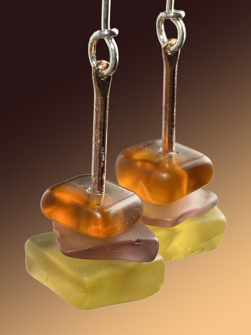 Warm Three Drop Earrings