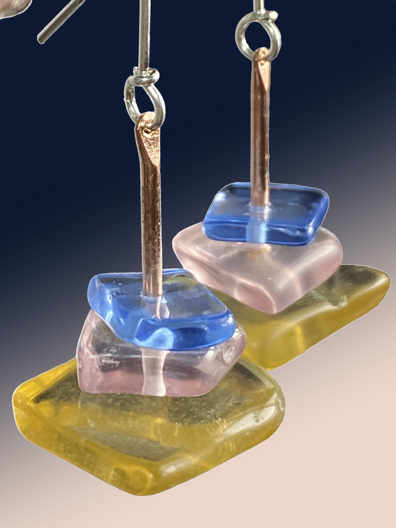 Light Three Drop Earrings