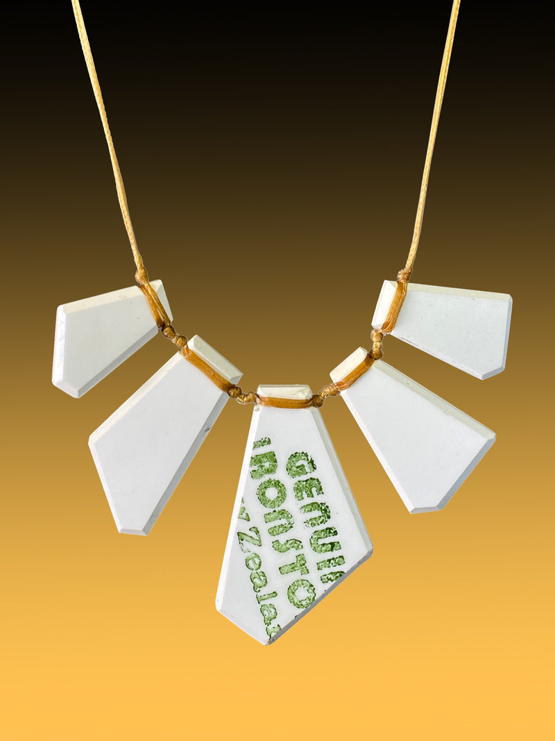 Crown Lynn Copper Beech Ceramic Array Necklace