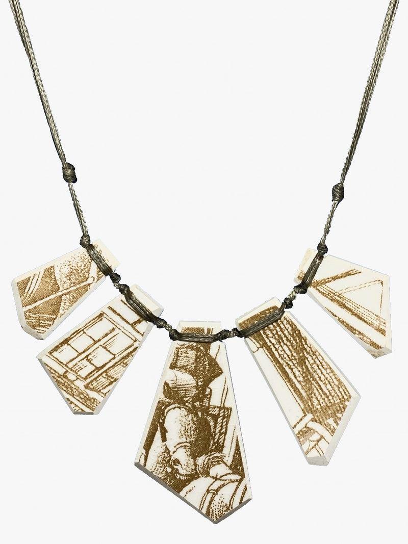 Crown Lynn Wayside Ceramic Array Necklace