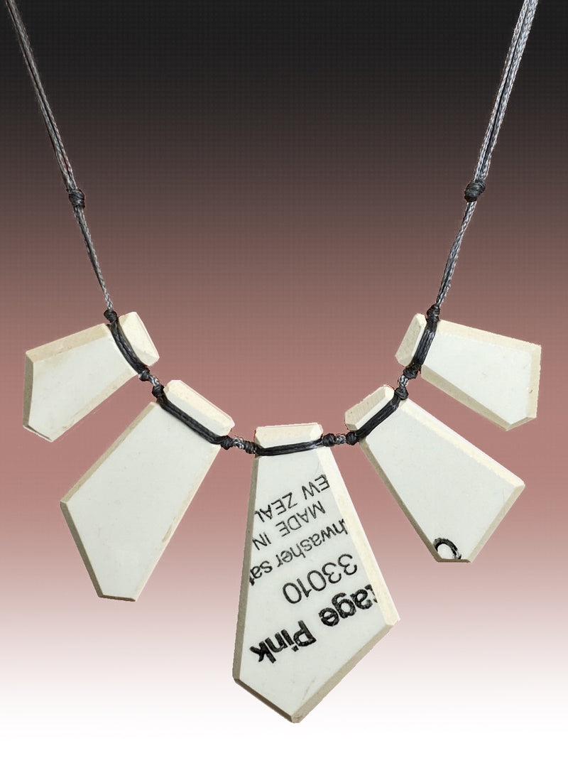 Crown Lynn Heritage Pink Ceramic Array Necklace