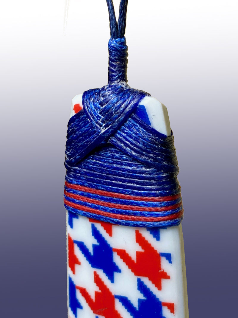 Houndstooth Ceramic Pendant