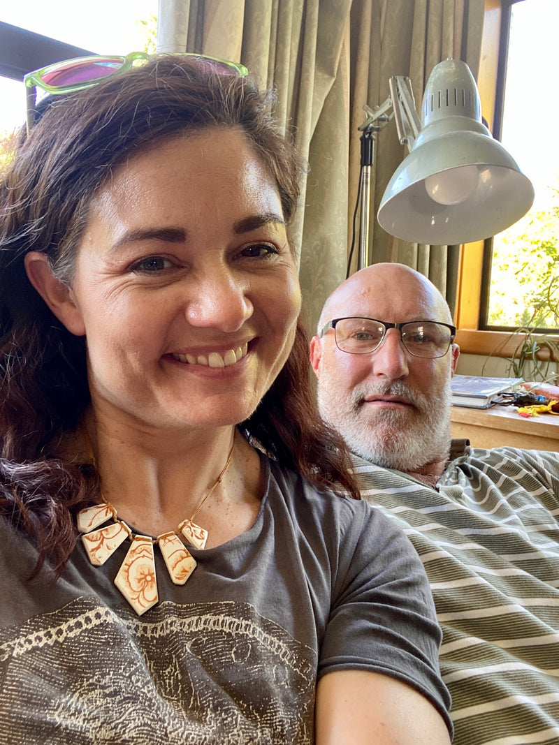 Crown Lynn Copper Beech Ceramic Array Necklace