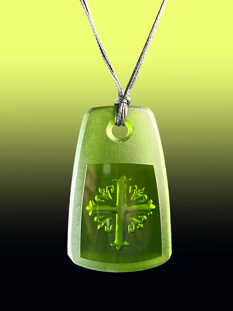 Deep Green Cross Pendant