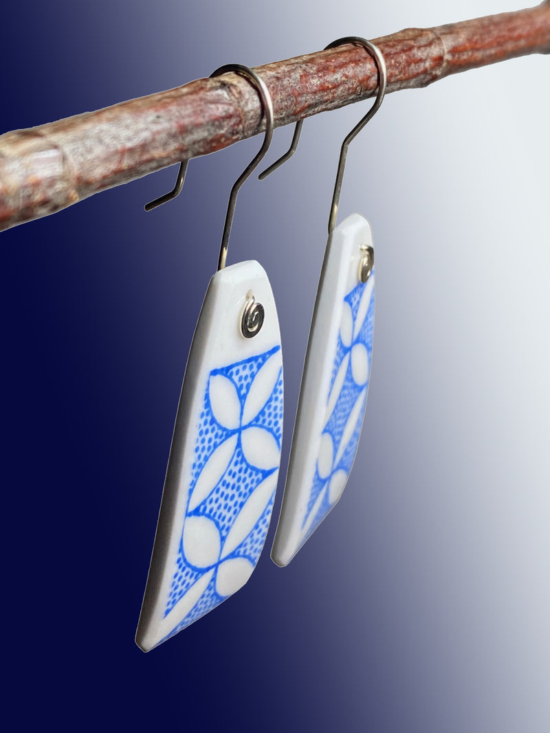 Pacific Blue Ceramic Earrings