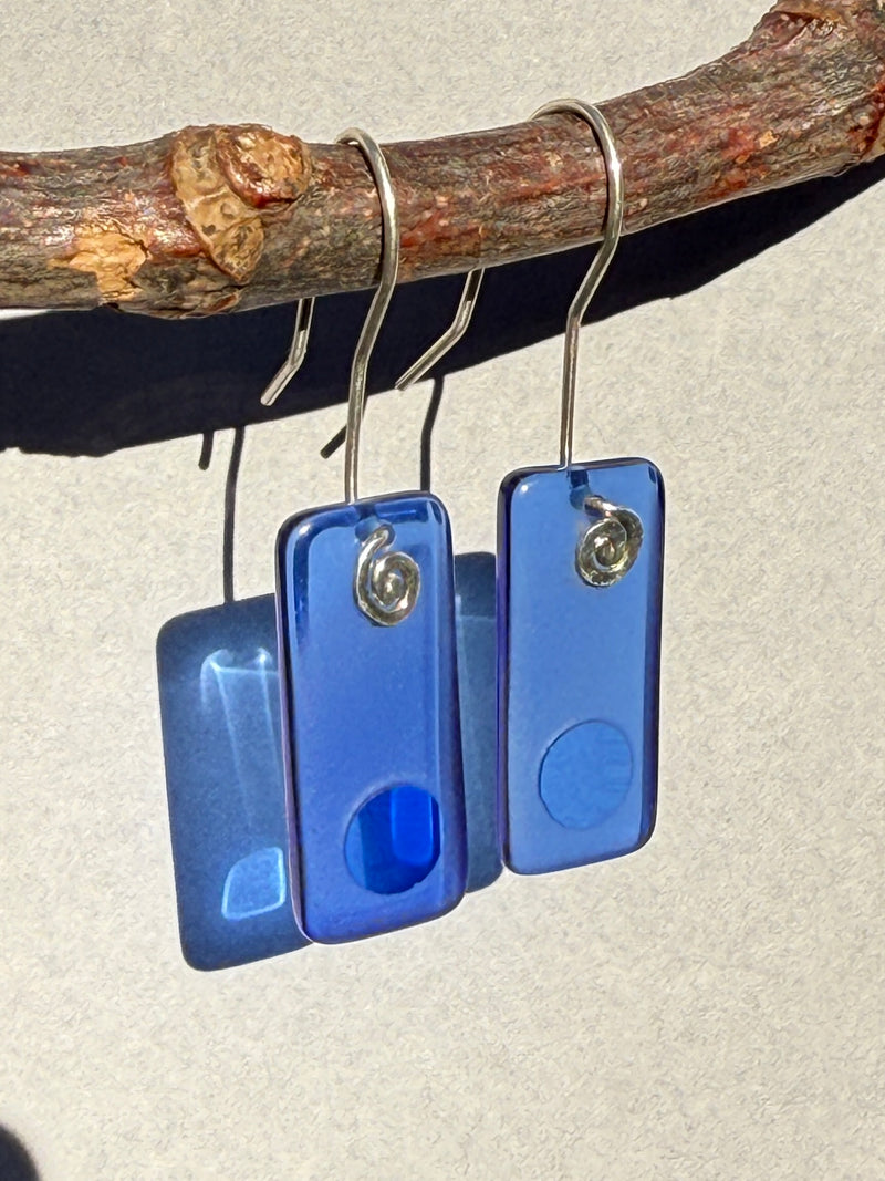 Signature Earrings in Cobalt Blue