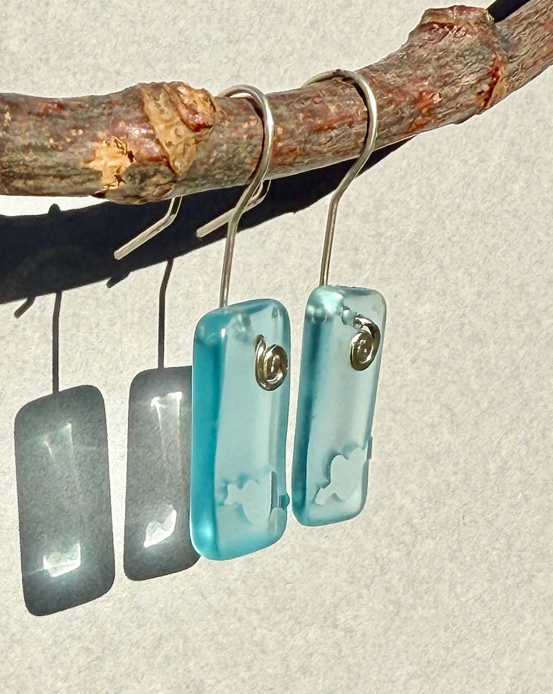 Heart Signature Earrings in Bombay Blue