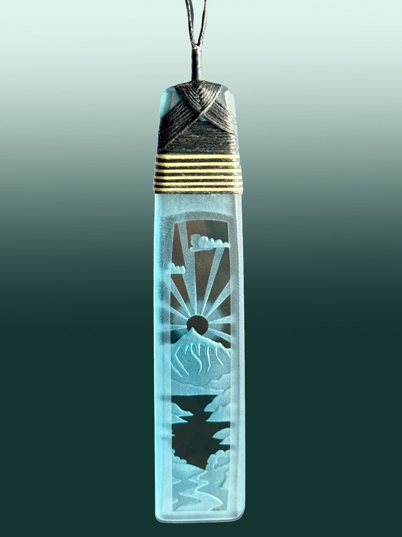 Long Sunburst Landscape Pendant