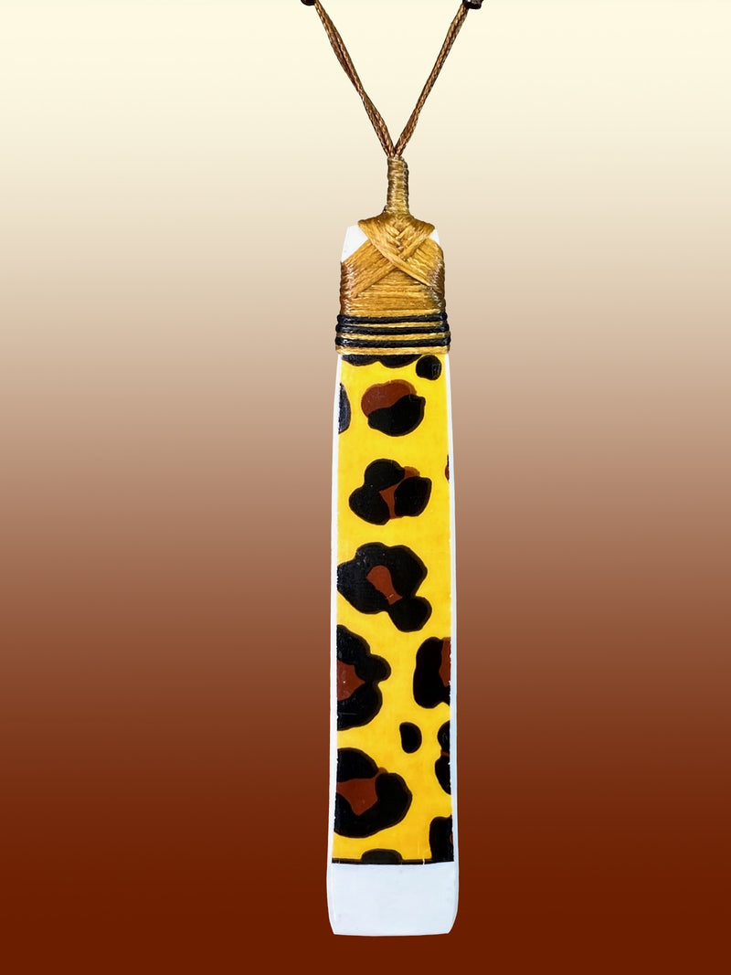 Leopard Print Ceramic Pendant